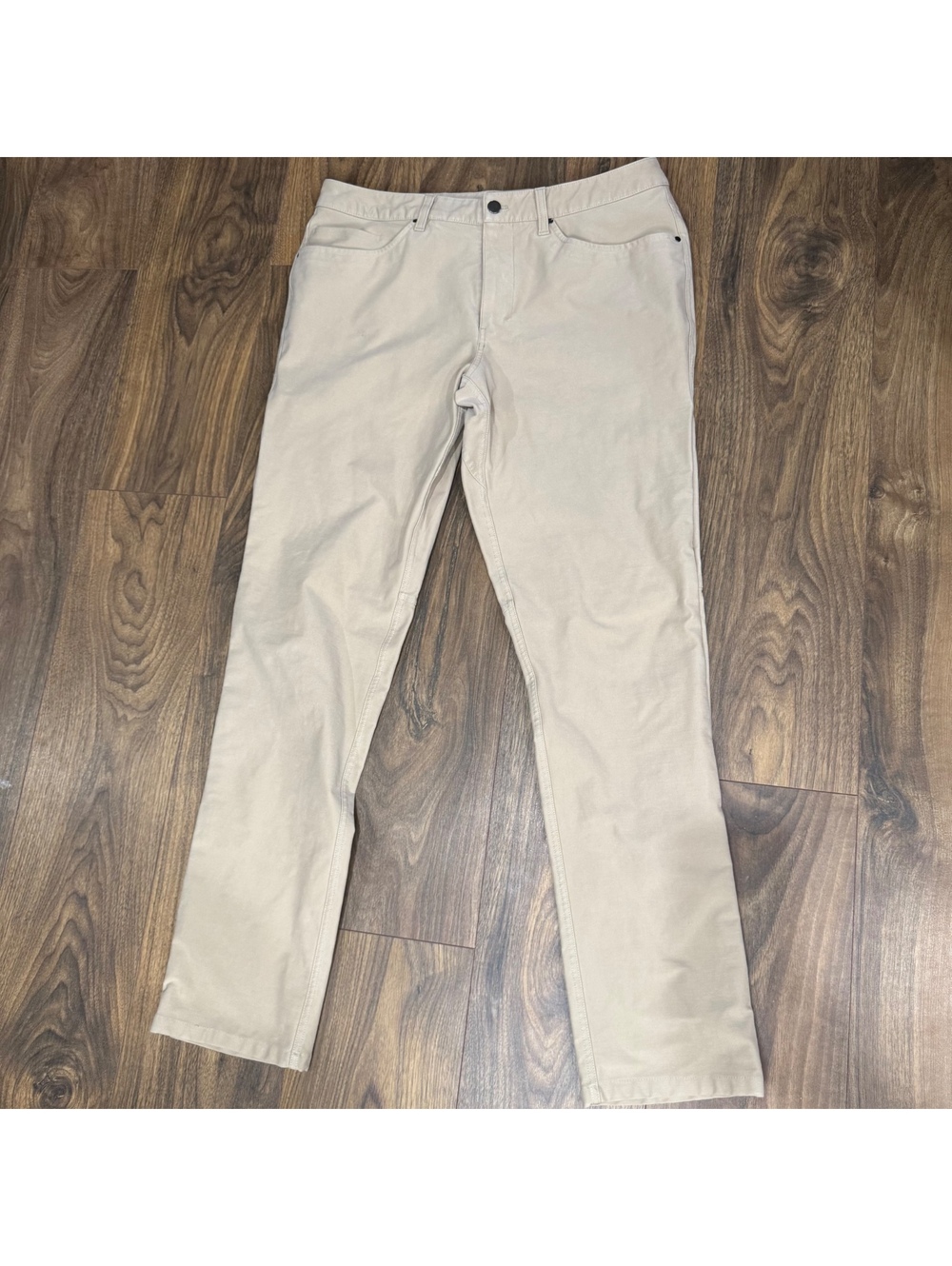 Lululemon Utilitech 5 Pocket Pants Men’s Size 34 Khaki Beige Straight Leg